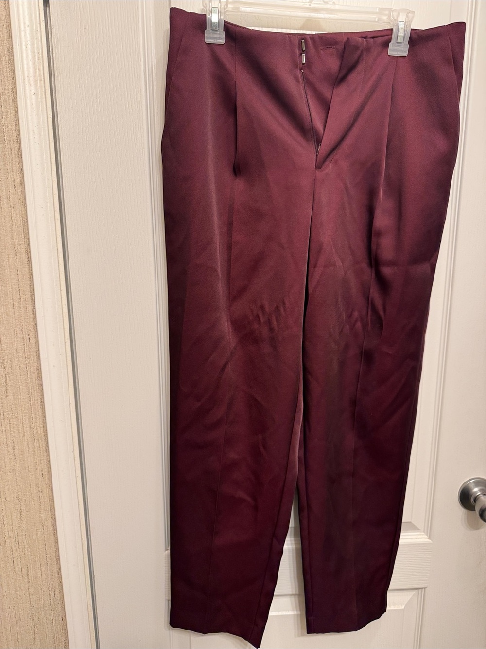 a new day Women's Burgundy Straight-Leg Dress Pants